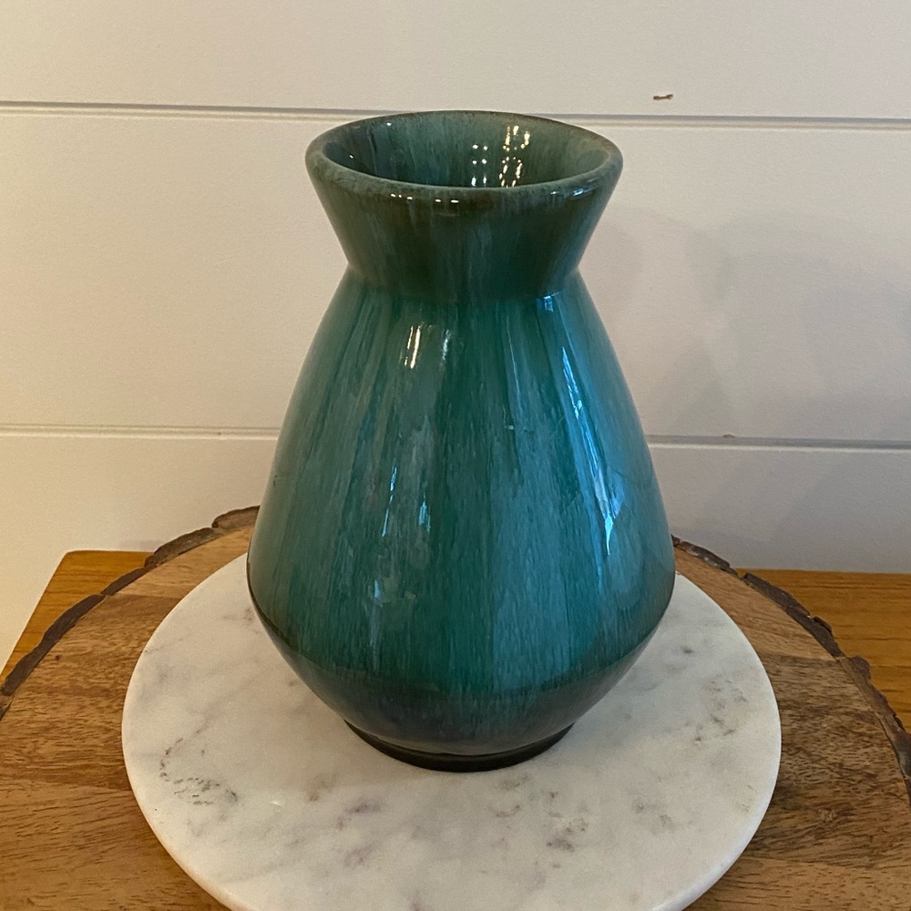 Mid Century Modern Blue Mountain Pottery Mid Size Ceramic Vase Drip Glaze - Picture 3 of 12